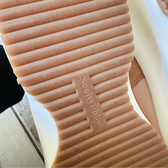 anthropologie See By Chloé Casey pink High Top Platform Hiker Sneakers sz 37 - Picture 11 of 13